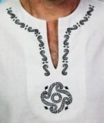 Cămașă albă cu simbol solar dacic - imagine 2