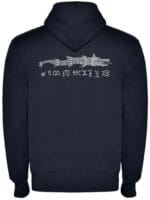 Hanorac Lup Dacic și Simboluri Tăblițe Sinaia, cu fermoar, bleumarin