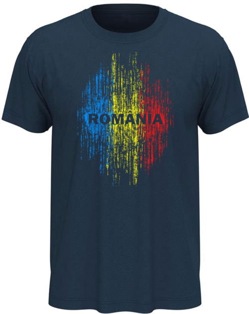 Tricou România Tricolor, bleumarin