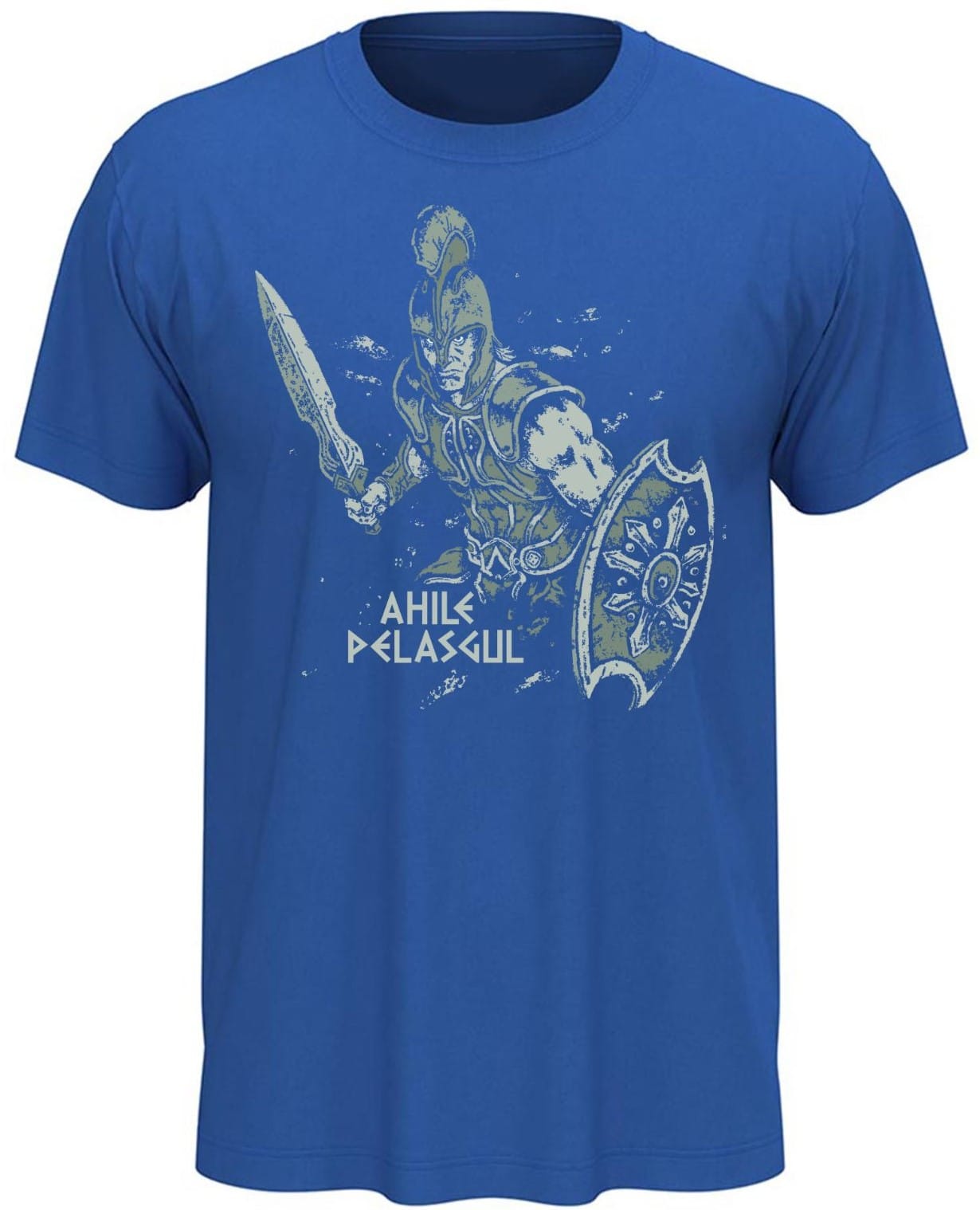 Tricou Ahile Pelasgul, albastru Tricou Ahile Pelasgul, albastru