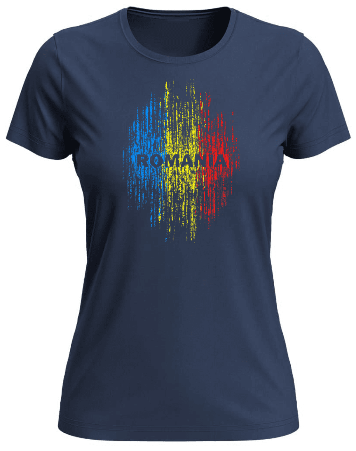 Tricou România Tricolor, femei, bleumarin Tricou România Tricolor, femei, bleumarin