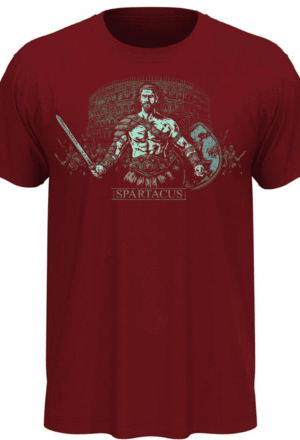 Tricou Spartacus - Gladiatorul Trac, grena