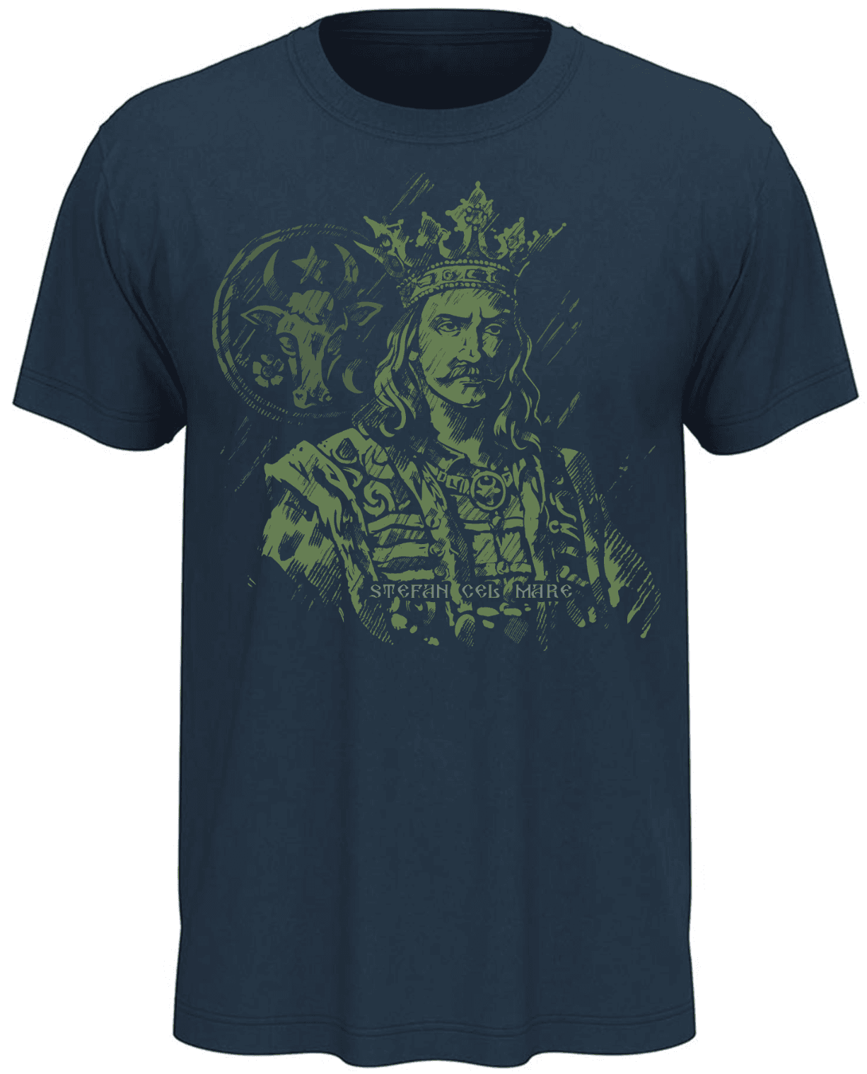 Tricou Ștefan cel Mare, bleumarin Tricou Ștefan cel Mare, bleumarin