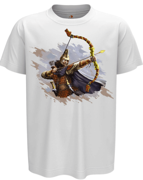 Tricou Arcașul Dac, alb