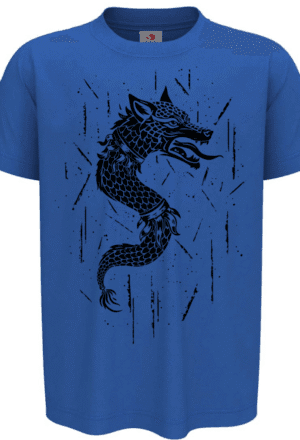 Tricou Dracones, copii, albastru