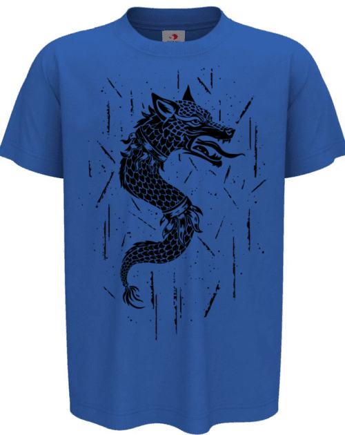 Tricou Dracones, copii, albastru