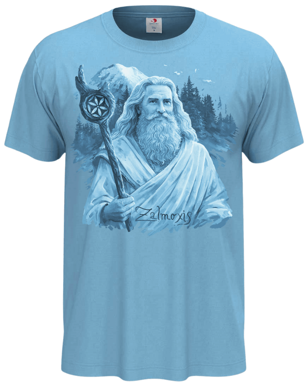 Tricou Zalmoxis, bleu pastel Tricou Zalmoxis, bleu pastel