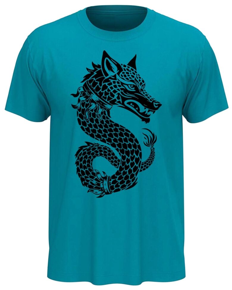 Tricou Dracones, turcoaz -Emblematic pentru geto-daci, Draconesul - un stindard format dintr-un cap de lup și un corp de șarpe - era folosit în luptă pentru a-și intimida dușmanii. 