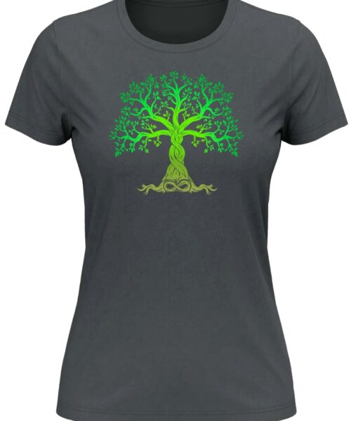 Tricou Copacul Vieții, femei, gri închis