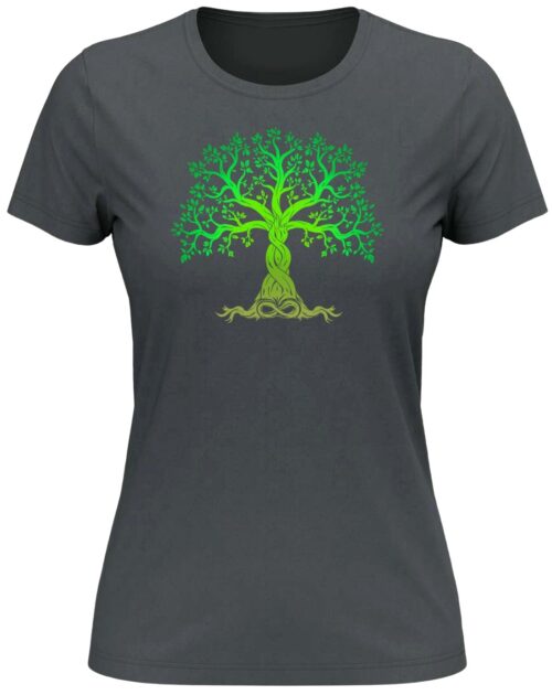 Tricou Copacul Vieții, femei, gri închis