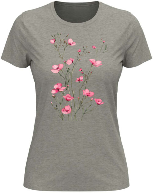 Tricou Floral, femei, gri
